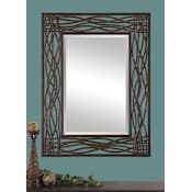 Uttermost 32" W x 42" H Rectangular Framed Accent Mirror Mocha Brown