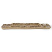 Uttermost Artisan 24" Wide Aluminum Trays - Set of 3 Antique Gold