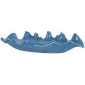 Uttermost Ruffled Feathers 24" Wide Earthenware Decorative Bowl Blue