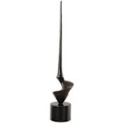 Uttermost All Twisted 20-3/4" Tall Cast Iron and Marble Abstract Table Statue Black / Aged bronze