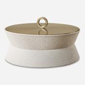 Uttermost Luxe 10" Wide Metal Decorative Boxes White