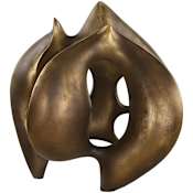 Uttermost Celestial Flow 13-1/4" Tall Polyresin Abstract Table Statue Bronze