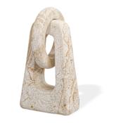 Uttermost Continuum Stone 13" Tall Stone Abstract Sculpture Brown / White