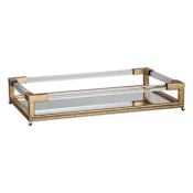 Uttermost Balkan 15 Inch x 24 Inch Metal Decorative Tray Antiqued Gold