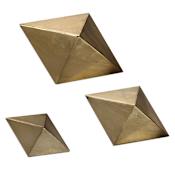 Uttermost Rhombus Statue Designed by David Frisch Antiqued Champagne