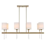 Uttermost Awyr 8 Light 44" Wide Linear Chandelier Multi-Colored