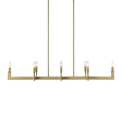 Uttermost Cordoba 8 Light 52" Wide Taper Candle Style Chandelier Natural Brass