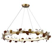 Uttermost Biscotti 16" Wide LED Ring Chandelier Bronze