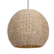 Uttermost Seagrass 24" Wide Shaded Single Pendant Large Pendants Pendant Antique Brass