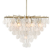 Uttermost Goccia 8 Light 38" Wide Waterfall Chandelier Goccia