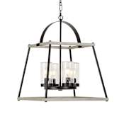 Uttermost Edgecomb 4 Light 20" Wide Pendant Black
