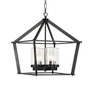 Uttermost Evanston 4 Light 20" Wide Pendant Black