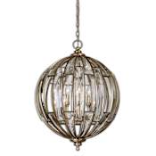 Uttermost Vicentina 6 Light Pendant Burnished Silver Champagne
