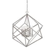 Uttermost Euclid 6 Light 26" Wide Taper Candle Chandelier Polished Nickel
