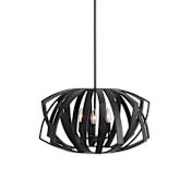 Uttermost Thales Mid-Century Modern 22"W Designer Pendant Matte Black