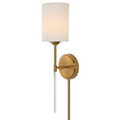 Uttermost Awyr 20" Tall Hardwired or Plug-In Wall Sconce Warm Brass