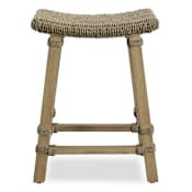 Uttermost Everglade 20" Wide Wood Framed Rattan Upholstery Counter Stool Beige