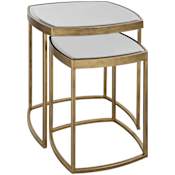 Uttermost Vista 2 Piece Iron Accent Table Set Antique Gold