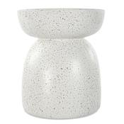 Uttermost Inhale 16" Diameter Resin Accent Table Matte White
