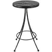 Uttermost Sona 20" Wide Iron and Wood Accent Stool Matte Black