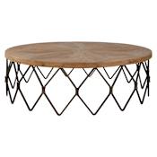 Uttermost Chain Reaction 54" Wide Iron and Wood Coffee Table Aged Iron