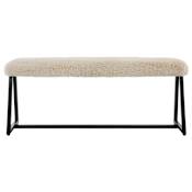 Uttermost Taupo 48" Wide Bench Toasty Beige / Matte Black