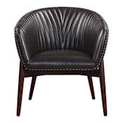 Uttermost Anders 27 1/2 Inch Wide Wood Frame Accent Chair with Fabric Upholstery by Jim Parsons Onyx