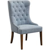 Uttermost Rioni 25-1/2" Wide Oak and Fabric Framed Armless Accent Chair Wedgewood Blue