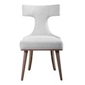 Uttermost Klismos Set of (2) - 21" Wide Mid-Century Modern Dining Chairs
 Off-White
