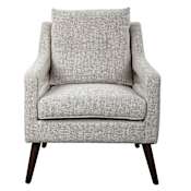 Uttermost O'Brien 29" Wide Wood Framed Linen Wingback Chair Natural Stone / Walnut