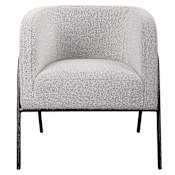 Uttermost Jacobsen 27" Wide Iron Framed Arm Chair Black Iron / Gray