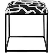 Uttermost Twists and Turns 18" Wide Iron Framed Accent Stool Matte Black