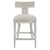 Uttermost Idris 20" Wide Framed Vanity Stool White