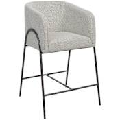 Uttermost Jacobsen 23" Wide Steel and Polyester Bar Stool Aged Black / Gray