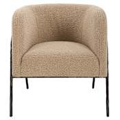 Uttermost 27" Wide Iron and Plywood Framed Polyester Accent Chair Bronze / Brown
