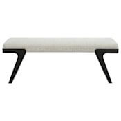Uttermost Hover 53" Wide Bench Black / White