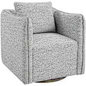 Uttermost Corben 30" Wide Hardwood Framed Polyester Accent Chair Blue / White