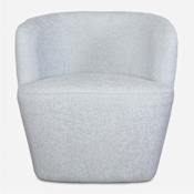 Uttermost Mist 29" Wide Wood Framed Polyester Swivel Accent Chair Cloud Blue