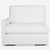 Uttermost Refuge 43" Wide Polyester Sectional Left Arm Sofa Arctic White