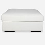 Uttermost Refuge 40" Wide Polyester Standard Ottoman Arctic White
