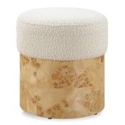 Uttermost Swirls 16" Wide Standard Ottoman Maple / Ivory