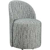 Uttermost Roll With It 22" Wide Plywood Framed Polyester Accent Chair White / Teal