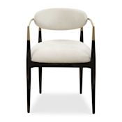 Uttermost Moxie 22" Rubber Wood Polyester Dinner Chair Matte Black / Off-White