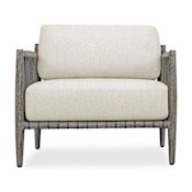 Uttermost Borneo 33" Wide Mahogany Framed Acrylic Lounge Chair Oyster White