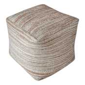 Uttermost Shiro 18 Inch Wide Hemp Pouf Ottoman Butterscotch