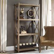 Uttermost Stratford 39" W Rustic Farmhouse 100% Reclaimed Wood Etagere Shelving Bookshelf Book Case Natural Wood