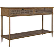Uttermost Coast 52" Wide Wood Table Gunmetal / Oak