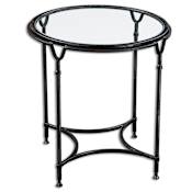 Uttermost Samson 25" x 25" End Table Black Steel