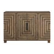 Uttermost Layton 48 1/2 Inch Wide Fir Veneer Cabinet with Two Doors by Carolyn Kinder Two Toned Brown