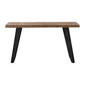 Uttermost Freddy 55" Long Wood Top Metal Console Table Weathered Oak